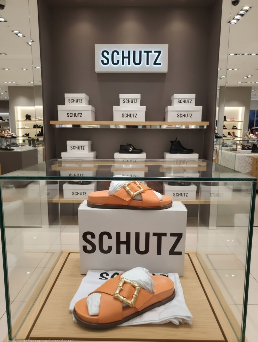 SCHUTZ ENOLA CROSSED LEATHER SANDALS WOMEN'S SZ 6.5 B NEW